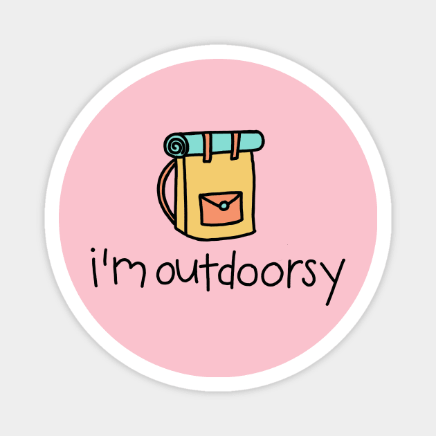 Backpack Outdoorsy Magnet by Christine Borst Creative Studio